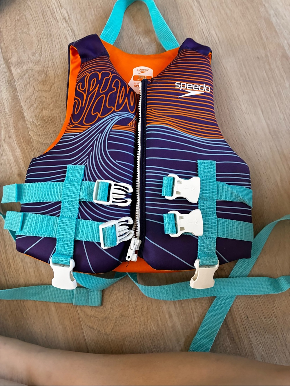 Speedo Kids' Purple Orange & Teal Swim Vest